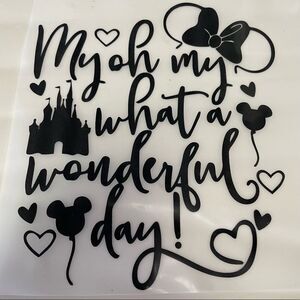 Wonderful day at Disney htv iron on heat transfer vinyl​
